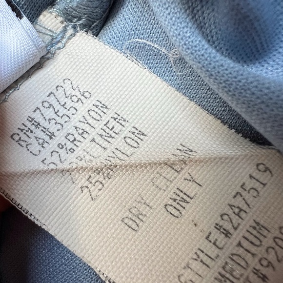 Classic, elegant  - LINEN DRESS with raw edges - Picture 6 of 10